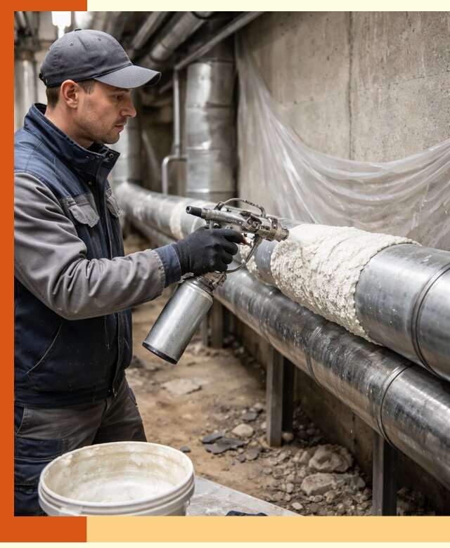 Утепление труб жидкой теплоизоляцией в Серове