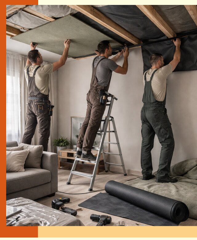 Шумоизоляция потолка в Серове — профессиональное устранение шумов