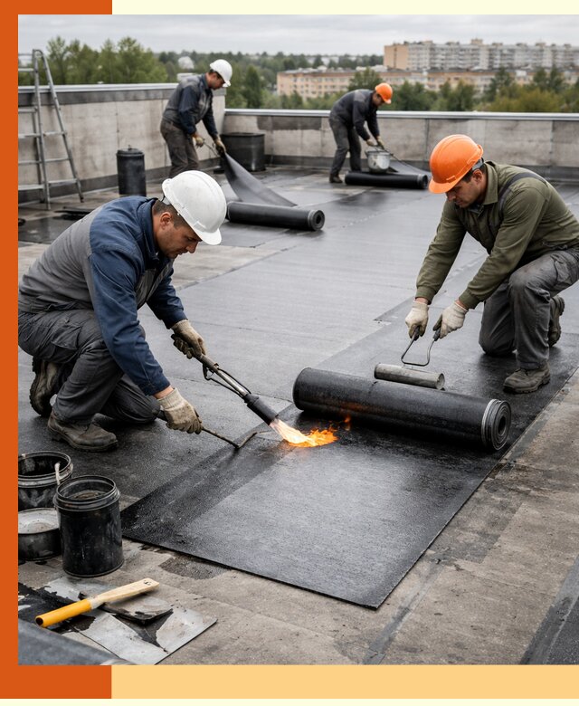 Профессиональная гидроизоляция плоской кровли в Серове