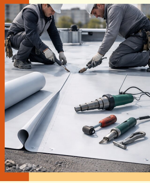 Гидроизоляция мембранной кровли в Серове: монтаж и ремонт быстро