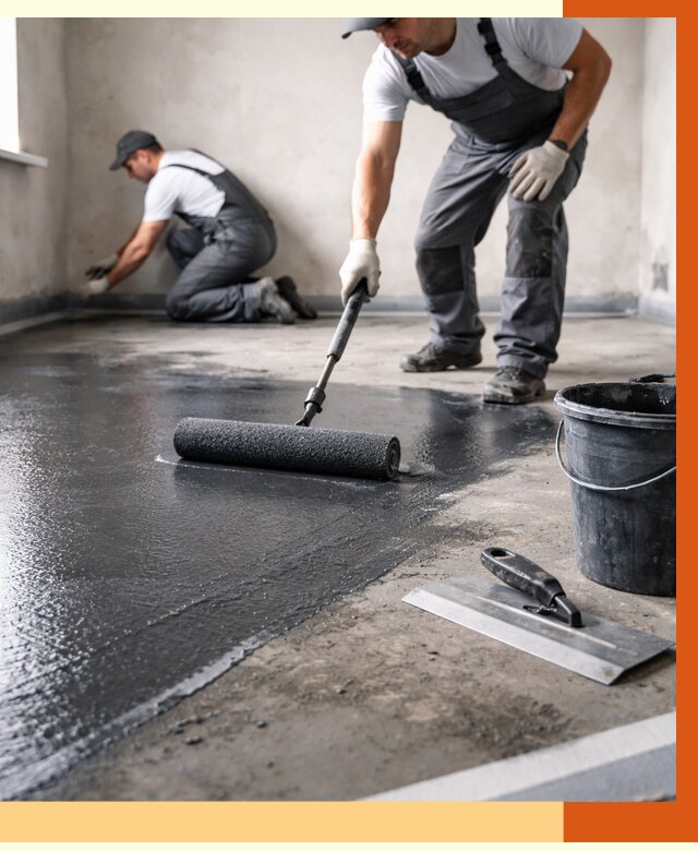 Профессиональная гидроизоляция пола в Серове от 8672 руб. под ключ | ТепломастерСрв