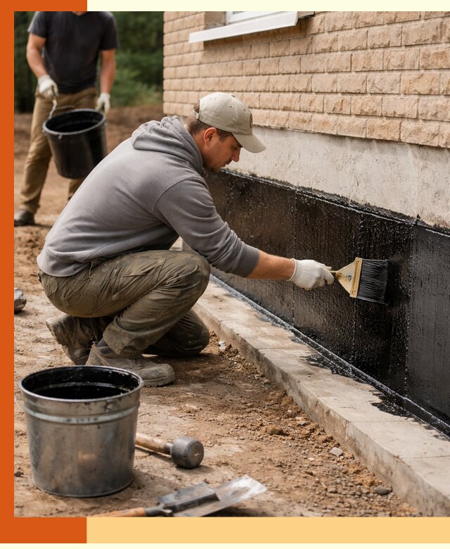 Гидроизоляция цоколя домов и зданий в Серове эффективными методами