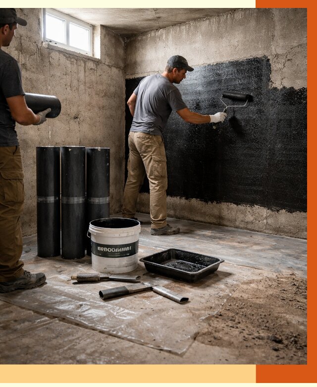Гидроизоляция подвала в Серове от 3571 руб. под ключ | Профессионально — ТепломастерСрв