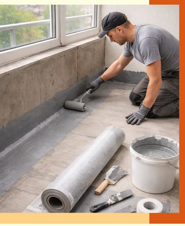 Профессиональная гидроизоляция балкона в Серове от 4285 руб. | ТепломастерСрв