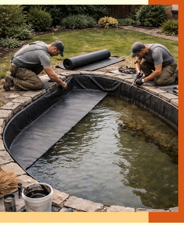 Гидроизоляция пруда в Серове от 15303 руб. под ключ | ТепломастерСрв профессионально