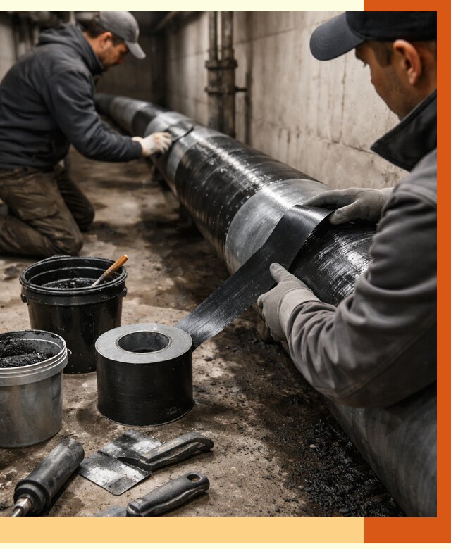 Гидроизоляция труб в Серове от 2551 руб. — профессиональная герметизация | ТепломастерСрв