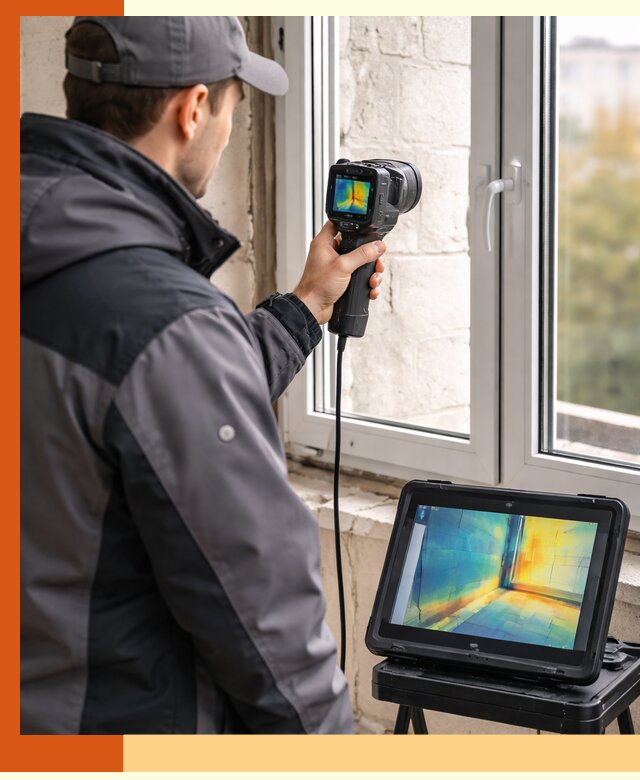 Тепловизионное обследование дома в Серове для выявления утечек тепла