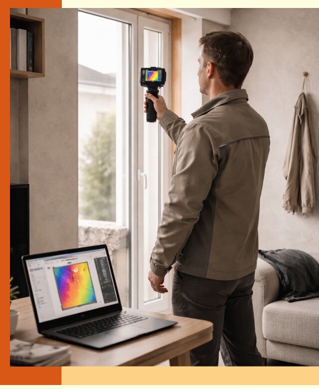 Тепловизионное обследование квартиры в Серове для поиска утечек тепла