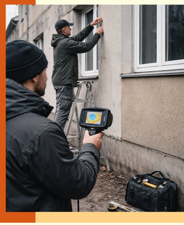 Тепловизионное обследование фасада в Серове для выявления дефектов