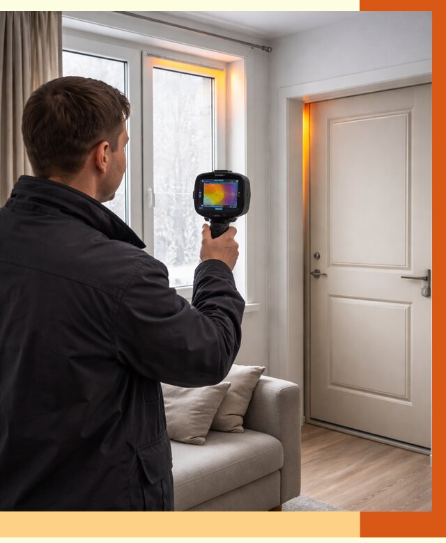 Тепловизионное обследование окон и дверей в Серове от 4591 руб. | ТепломастерСрв