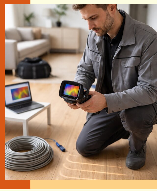 Тепловизионное обследование тёплого пола в Серове для точной диагностики