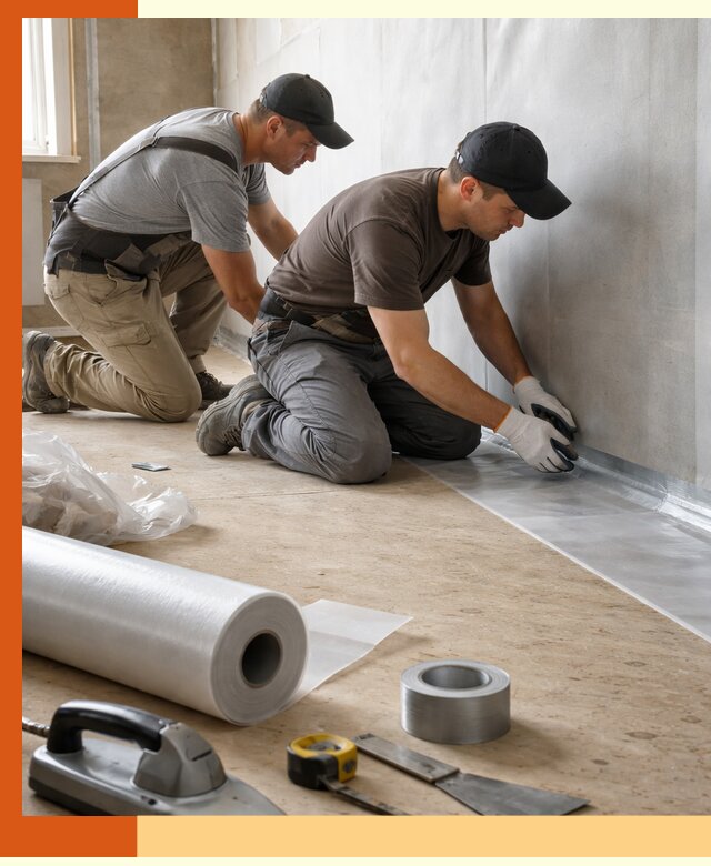 Монтаж пароизоляции для дома и помещений в Серове