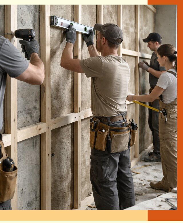 Монтаж обрешетки под утепление в Серове от 1173 руб/м² | Заказать у ТепломастерСрв