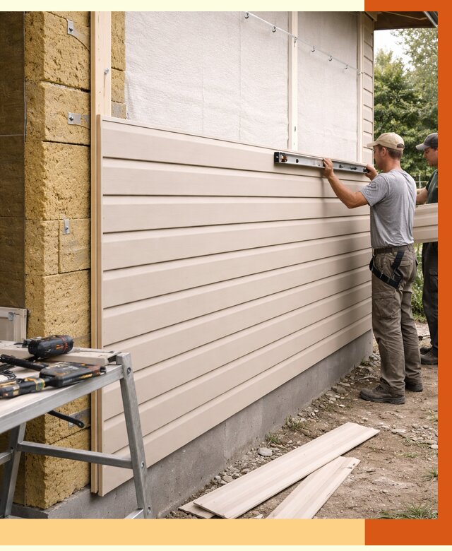 Монтаж сайдинга после утепления в Серове от 1887 руб. — обшивка и облицовка | ТепломастерСрв